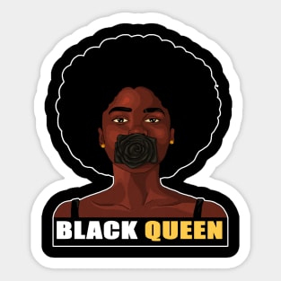 Black Queen Afro Pride Sticker
